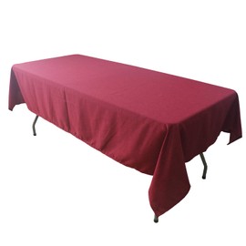 KaitatsuSen Rectangular Tablecloth Polyester Fabric, Red, 140 x 240 cm