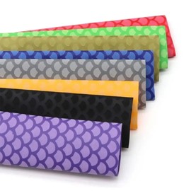 Fish Scale Pattern Heat Shrink Sleeve Wrap Fishing Bulding Handle Cork Rod Grip with Non Slip Waterproof and Insulation 1 Meters 8 Color 6 Size Choice Durable Repair (Black, 1M-30MM)
