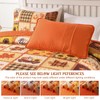 Anibedding 3Pieces Fall Patchwork Quilts King Size, Pumpkin Maple Leaves