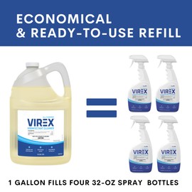 VIREX VIREX CBD540557 All Purpose Disinfectant Cleaner - Kills 99.9% of Germs and Eliminates Odors, Ready-to-Use Liquid Refill, 1-Gallon (Pack of 2)