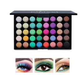 POPFEEL Professional Makeup Palette, 40 Colors Eyeshadow Palette & 1 Makeup Brush, High Color, Makeup Palette, Stage Makeup, Beauty Makeup, Waterproof, Long Lasting (40 Colors Multicolor)