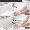 Kitchen Faucet Absorbent Mat,Lavender Flower Water Splash Guard for Sink,
