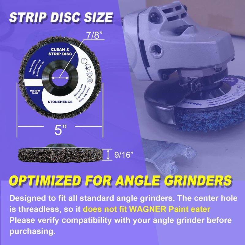 STONEHENGE Disco de tira con amoladora angular para eliminación de