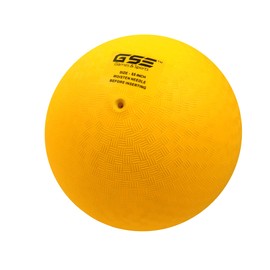 GSE Games & Sports Expert Inflatable Playground Balls, Kickball, Bouncy Dodge Ball, Handball. Great for 4 Square Ball Games, Gym, Yoga Exercises for Kids and Adults (Yellow, 8.5-inch)