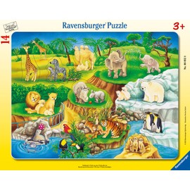 Ravensburger 06052 Children's Puzzle, Zoo Visit, Frame Puzzle