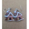 Unbranded Gingerbread House Earrings Christmas Party Gift Dangle Winter Holiday