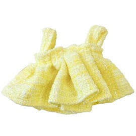 G.triGer Plush Toy, Clothes, 3.9 inches (10 cm), 5.9 inches (15 cm), Sewing Clothes, Tweed, Dress, Yellow, Glitter Included, No Frame, Universal, Non-Attribute, Costume, Pop, Idol Style, Member Colors, Menkara Pushing, Sewing, Photography, Suturing