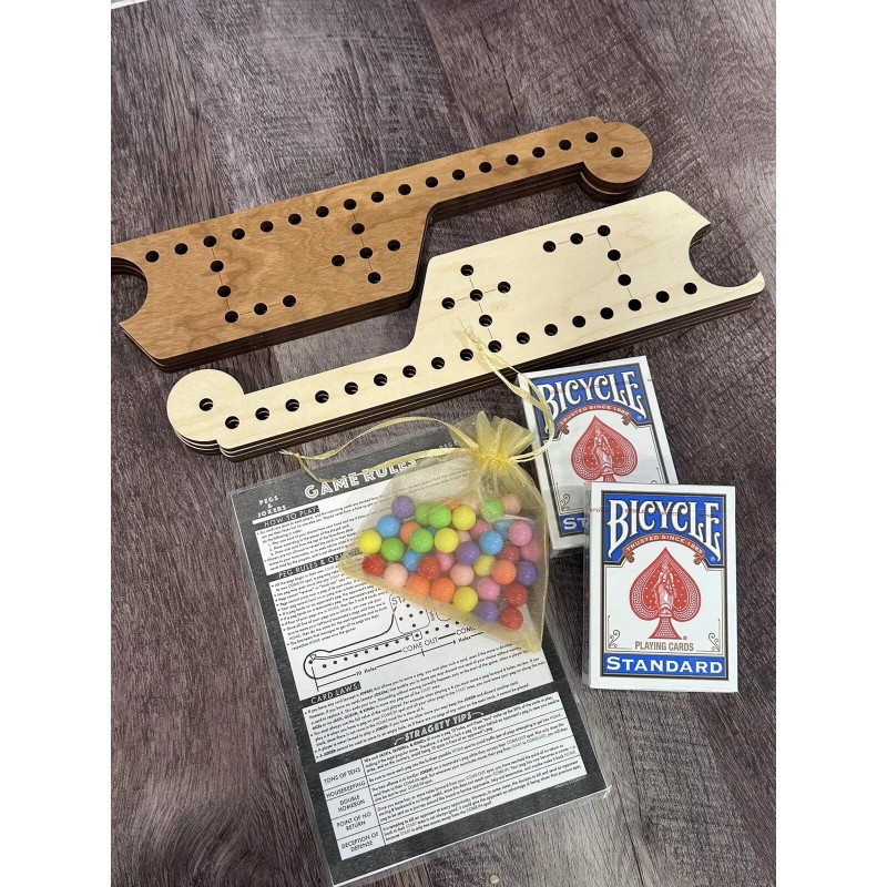 WoodenEssence CO 2-8 Player Pegs and Jokers or Marbles NEW