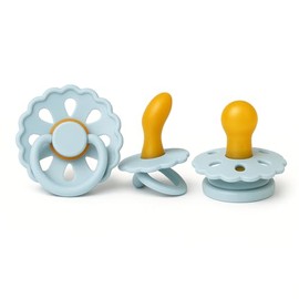 Cutties and Giggles Baby Schnuller-Set, anatomische & runde Formen, BPA-freie Schnuller, kiefergerechte und bequeme Nippeloptionen, 6-18 Monate, weiches Latex (Grau)