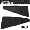 CROSSDESIGN Quarter Side Window Louvers Board Compatible with Ford Mustang