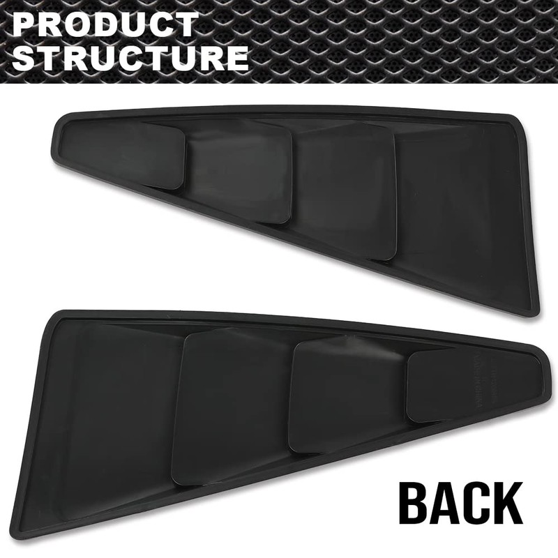 CROSSDESIGN Quarter Side Window Louvers Board Compatible with Ford Mustang