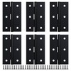 LEIFENY 6 Pack 2.5 inch Black Door Hinges, Small Hinge
