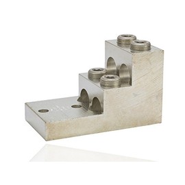 NSI 600T-4 Dual Rated Mechanical Stacked Lug, 600 MCM-2 Wire Range, 13/32" Mouting Hole, 2.469" Width, 2.875" Height, 4.906" Length