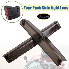 Unbranded Tour Pack Pak Side Light Smoke Lens For Harley Road King Electra Street Glide US