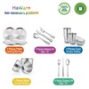 HaWare Toddlers Kids 18/8 Stainless Steel Plates, Durable Metal 304