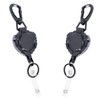 Abeyath 2 Pack Retractable Keychain Heavy Duty Carabiner Badge Holder,