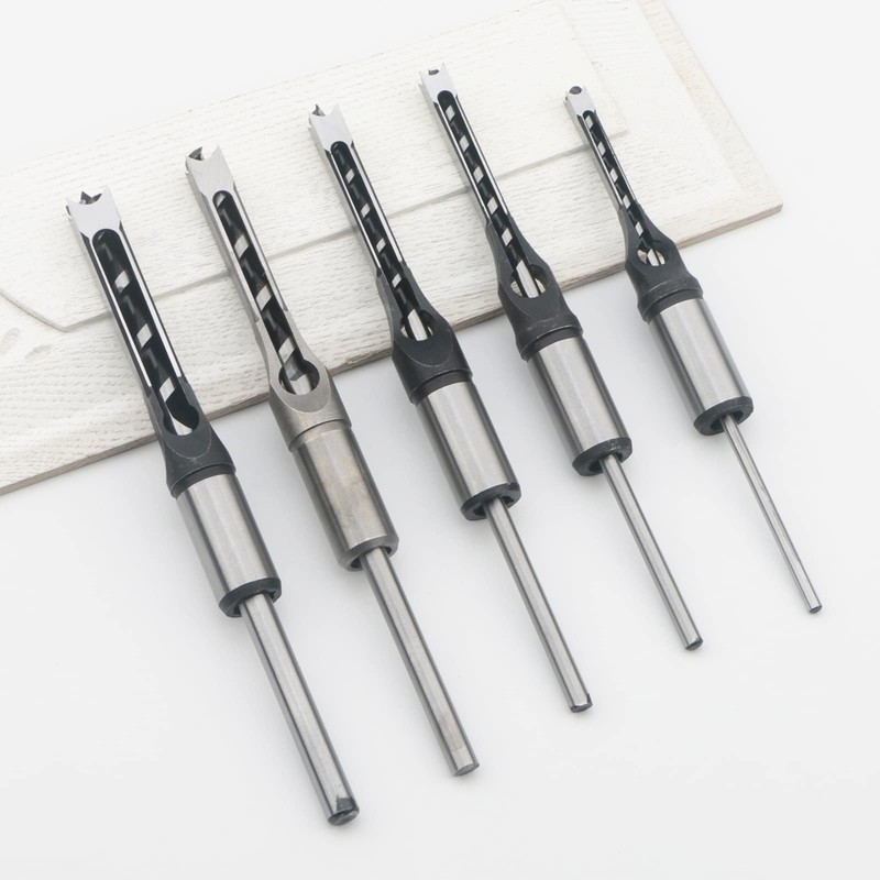 Unxuey 5pcs 1/4", 5/16", 3/8", 7/16", 1/2" Woodworking Square Hole
