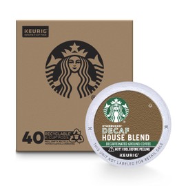 Starbucks Decaf K-Cup Coffee Pods, House Blend for Keurig Brewers, 40 Count