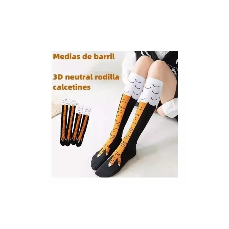 CUPRISHDIKALUR STORE Divertidas Piernas Calcetines Rodilla Calceta Patas De Pollo
