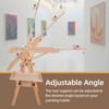 Somime Large Horizontal Wooden H-Frame Studio Easel with Storage Drawer