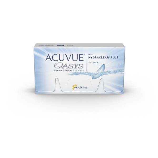 Acuvue Oasys 2-Week Soft Lenses, Pack of 12, BC 8.4 mm, DIA 14 mm, -2.50 Dioptres