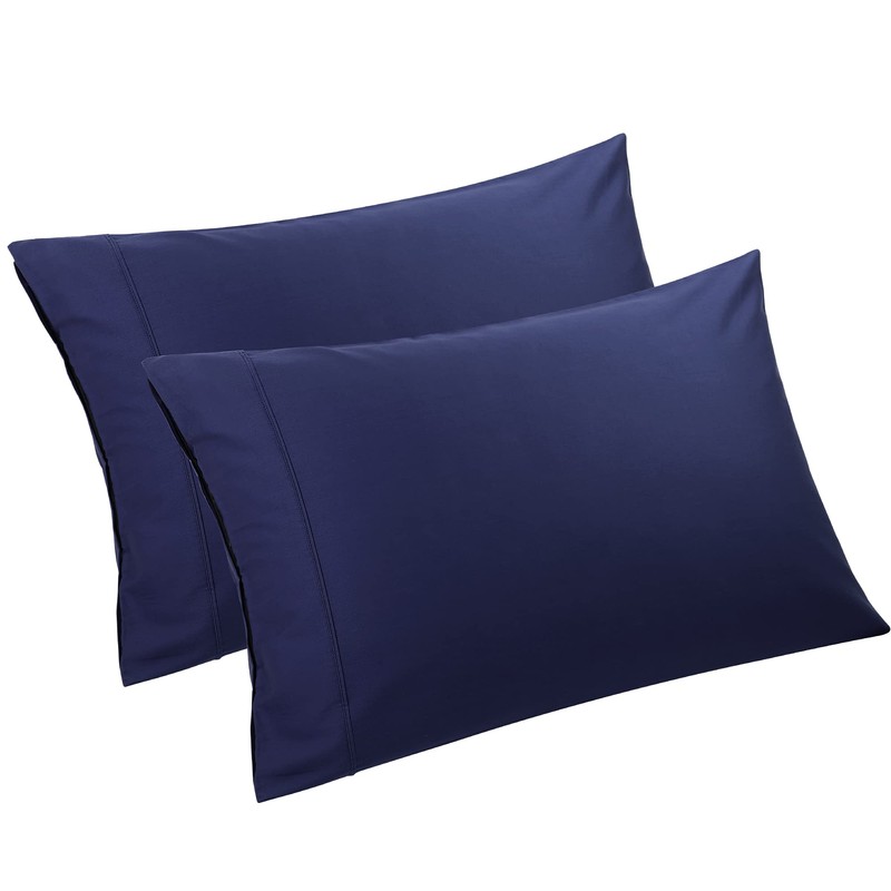 PiccoCasa Pillowcases 2 Pack Cotton Pillow Cases with Zipper Closure