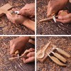 2pcs Wood Carving Spoon Blank Beech and Walnut Wood Unfinished