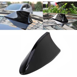 MMSZHL Antena de Aleta de Tiburón para Automóvil, Antena para Auto, Antena Tiburon con Cinta Adhesiva, Mejora la Señal, Fácil Instalación y Diseño Aerodinámico, Universal (Negro)
