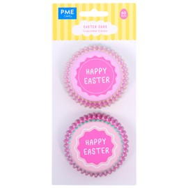 PME Easter Foil-Lined Cupcake Cases - Happy Easter, Set of 60