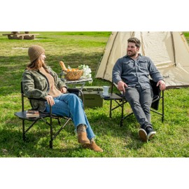 SUNNYFEEL Oversized Camping Directors Chair 2 Pack, Portable Folding Lawn Chairs for Adults Heavy Duty with Side Table,Pocket for Beach, Fishing,Picnic,Concert Outdoor, Foldable Camp Chairs