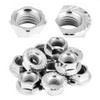 10pcs M10 x 1.25 Flange Nuts Fine Thread Hex Nut