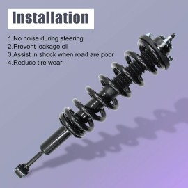 flysak-autoparts Amortiguadores delanteros para Toyota Tacoma 2005-2015, Toyota 4Runner 2003-2021