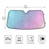 Unicorn Background with Rainbow Car Windshield Sunshade Foldable Blocks Sun
