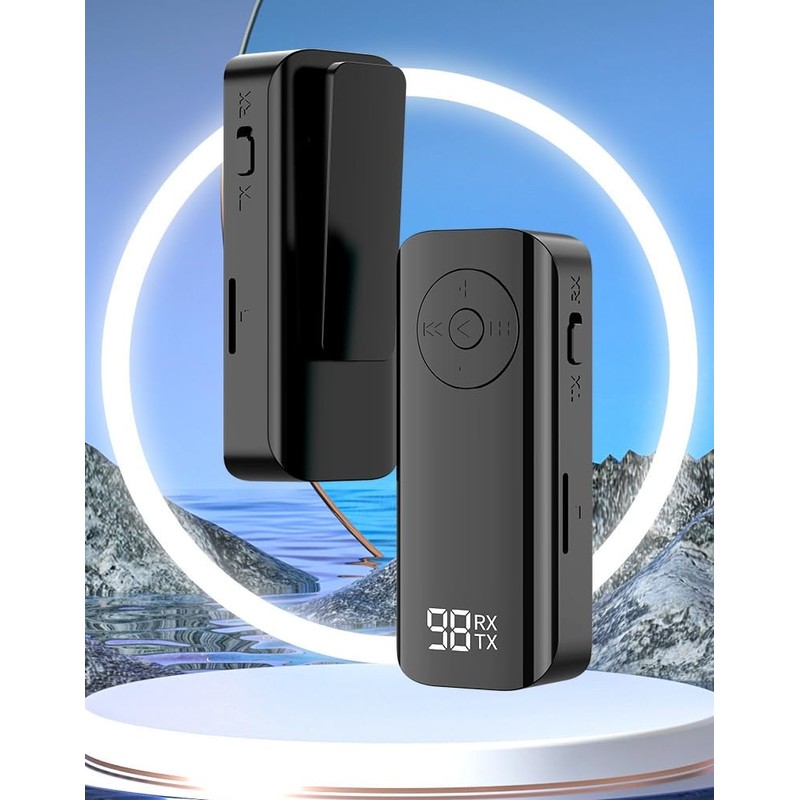 Bluetooth Transmitter Jack Bluetooth Adapter, 2 in 1 Bluetooth 5.3