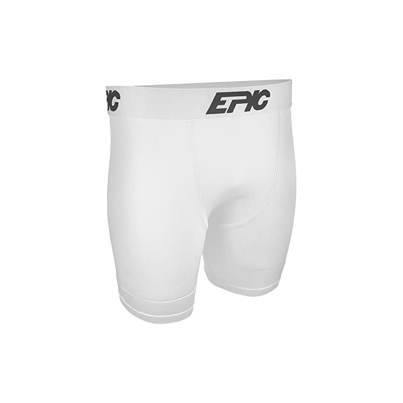 Epic Youth Wicking Compression Shorts White L