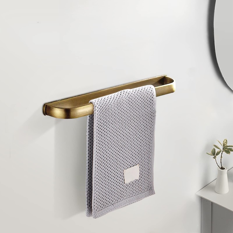 Leyden Brass Towel Bar,Antique Towel Rack Holder Bath 11.81 Inch