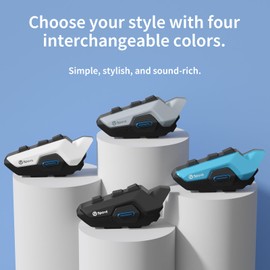 Spovii H9 Motorcycle Intercom Bluetooth 5.1 Wireless Communication System Music Sharing & Voice Assistant (Single)