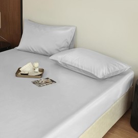 High Quality Fitted Sheet, Single Mattress Cover, Bed Sheet, Box Sheet, Cotton Blend, Smooth Gloss, Hotel Quality, 300 Sheets Sold Individually With Elastic All Around Elastic, Washable, No Pilling