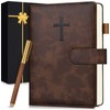 Leather Christian Bible Journal for Men, Prayer Journal for Scripture
