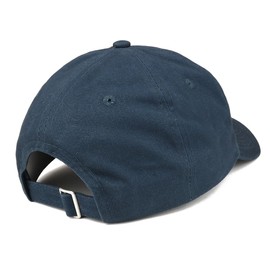 Trendy Apparel Shop PAPA - Gorra bordada suave 100% algodón cepillado, Azul Marino, Talla única