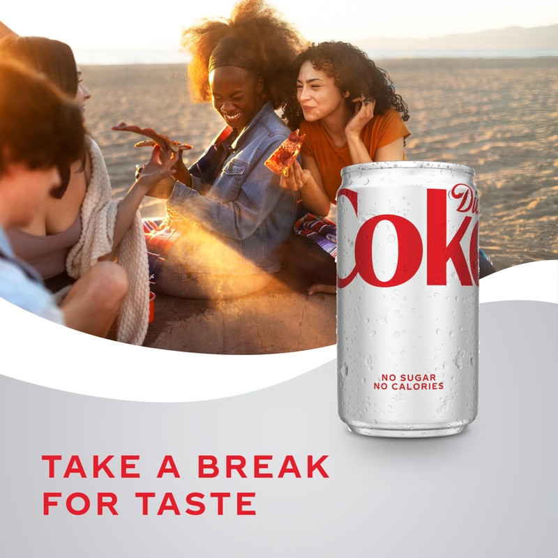 Diet Coke Soda Soft Drinks, 7.5 fl oz Cans, 6