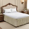 Elastic Wrap Around Bed Skirt - Easy Fit with 15-Inch