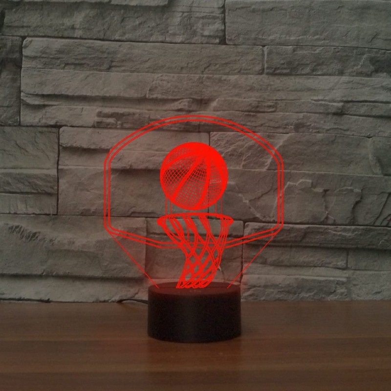 SUPERHONGJIHAO Night Light for Kids, 3D Shooting, Basketball, LED Lamp