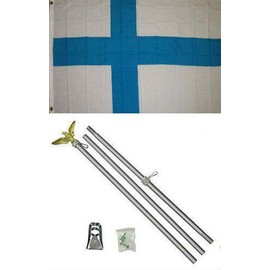 JumpingLight 3x5 Finland Flag Aluminum Pole Kit Set 3x5 - Quality Flags