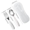 VANRA 2 Pieces Children Fork Spoon Set with Travel Case