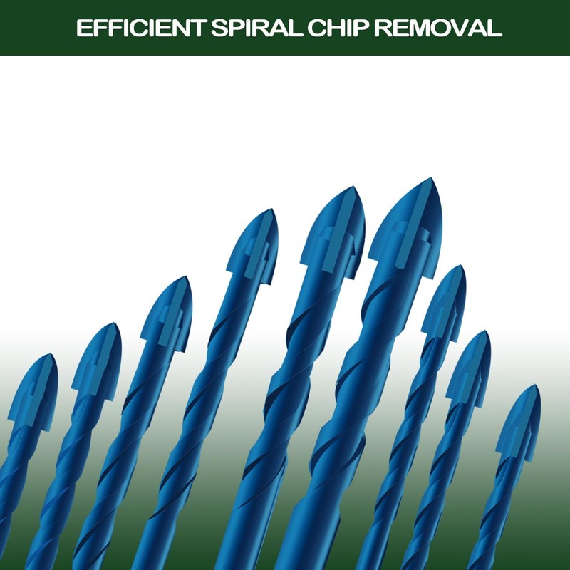 JOERIC 1/8”Masonry Drill Bit Set, 10 Pieces 3mm Concrete Drill