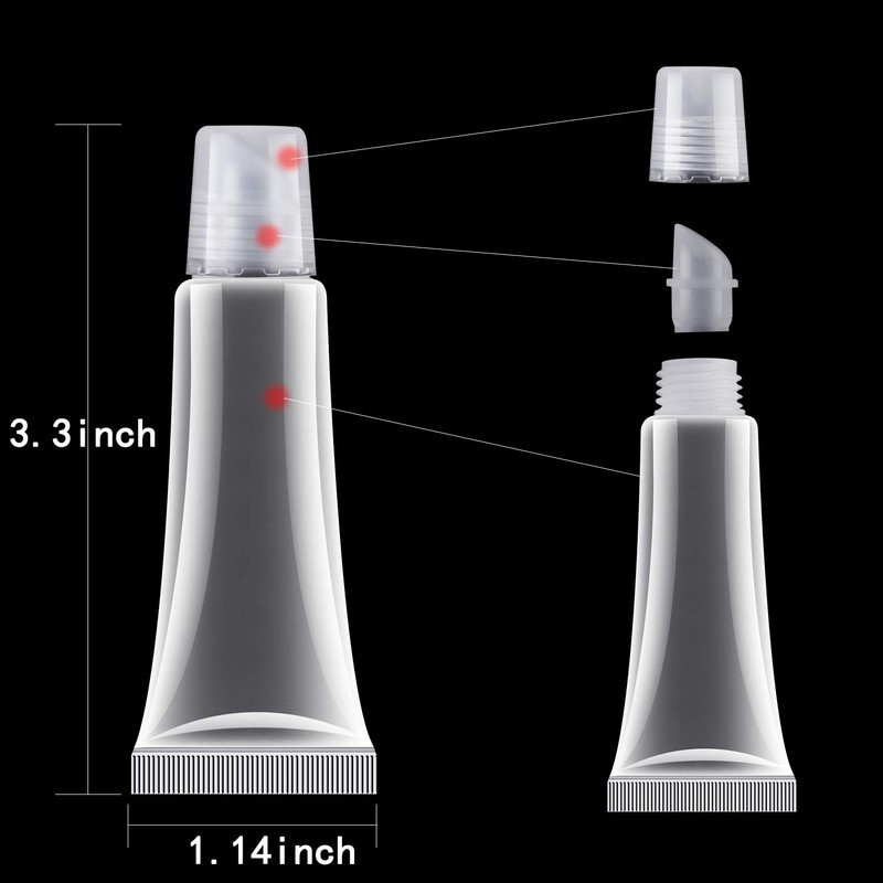 HRLORKC 40pcs 10ml Empty Tubes Lip Gloss Containers for Lip