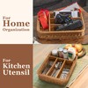 myHomeBody Rectangle Wicker Utensil Holder | Utensil Organizer | Cutlery