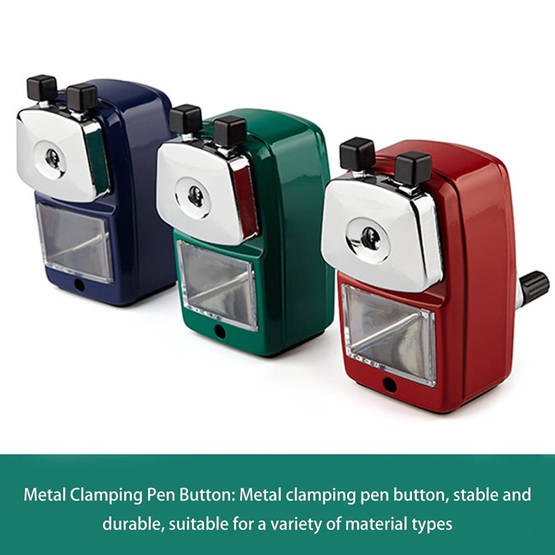 Pencil Sharpener, School Office Desktop Hand Crank Manual Sharpener for