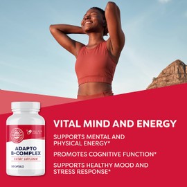 VIMERGY Vimergy Adapto B-Complex C Helps in energy metabolism, energy production and in the normal function of the immune system.* C Kosher, Vegan & Gluten-Free C 120 Capsules